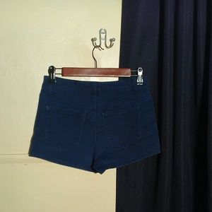 Denim high waisted shorts